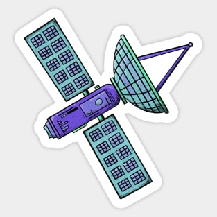 Outer Space Satellite Sticker